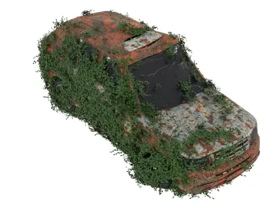 Damaged Rusted Car  3D model