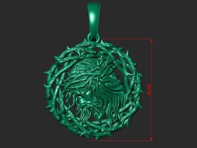 PENDANT IN THE FORM OF THE CROWN OF THORNS OF JESUS THE SAVIOR 3D print model