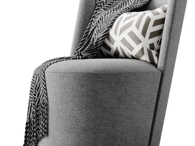 GALAPAGOS UPHOLSTERED ARMCHAIR 3D model