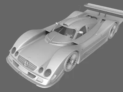 Mercedes Benz CLR99 CLK GT Low-poly 3D model