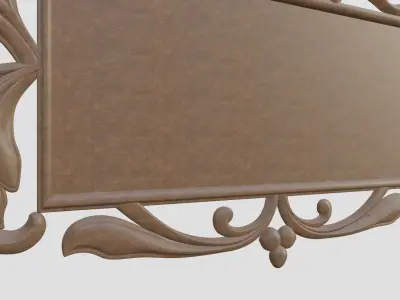 Wood Carved Frame 3D print model order