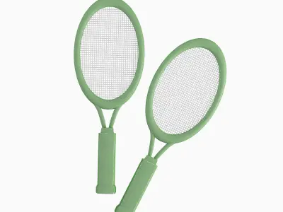 Tennis Racket 04 Low-poly 3D model