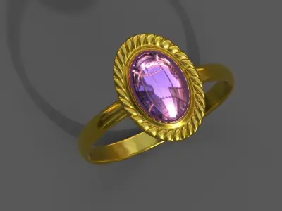 High-Quality 3D Ring Model Low-poly 3D model 18