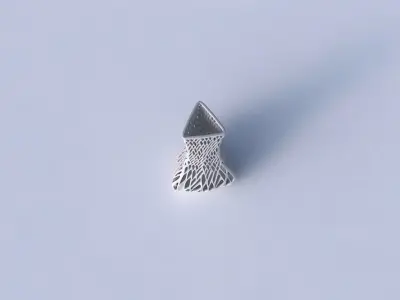 Vase puffy triangle with twisted lattice tiles 3D print model