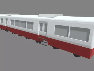 Low Poly Train 01 Low-poly 3D model