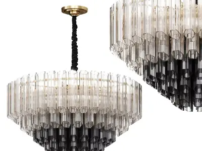  Glass curly chandelier 3D model