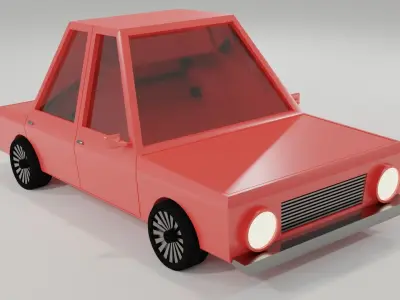 Low Poly Car Free low-poly 3D model