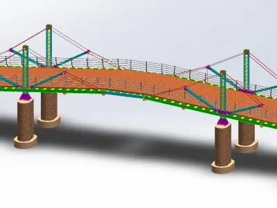 Pedestrian Bridge 3D model order