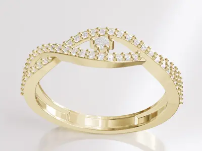 Jewelry Diamond Ring Model RG49 Free 3D print model