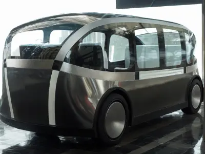 Self-driving taxi shuttle 3D model