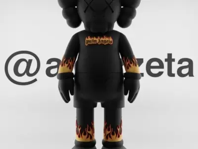 Kaws Palm Angels Bundle 3 Styles Textured Low-poly 3D model