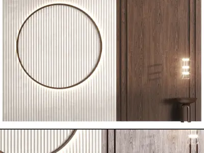Decorative wall panel N06 3D model
