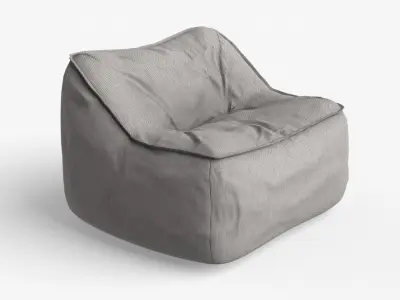 Modern Lounger Chair twill Low-poly 3D model