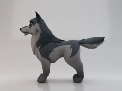 3D Wolf  Low-poly 3D model