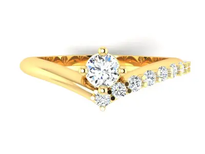 Ring M38 The luxury female ring with gems wedding 3D print model