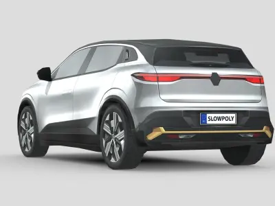 Renault Megane E Low-poly 3D model