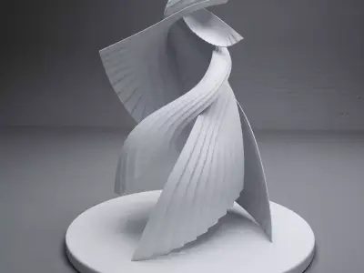 modern Abstract sculpture 05 3D model