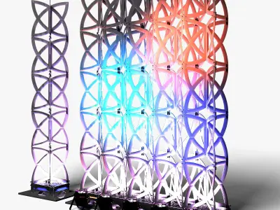 Stage Decor 22 Modular Wall Column 3D model