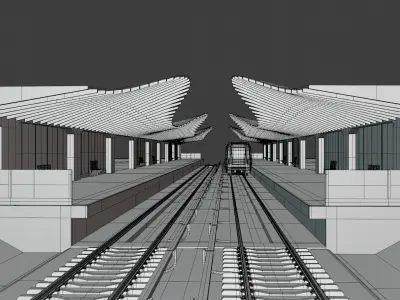 Stockholm metro station III 3D model