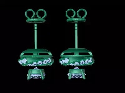 Luxury earrings 006 - Vortex  3D print model