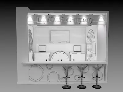 Booth Exhibition Stand a409 3D model