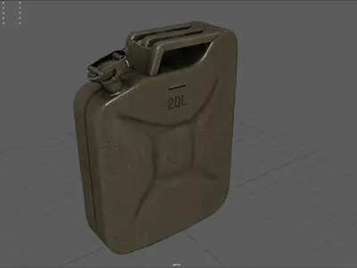 Jerrycan gas can Low-poly 3D model