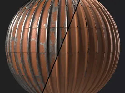 Roof Tile Materials 100- Metal Roofing By Snow - Sbsar Pbr 4k Texture