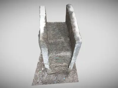 Stones with cartoon characters 4 Low-poly 3D model