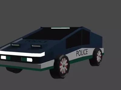 Vehicle police car Low-poly 3D model