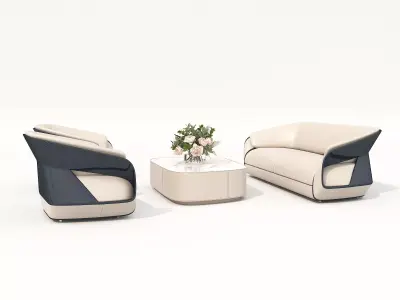 Modern Sofa and Armchair 6 3D model