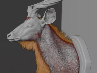 Kudu taxidermy animal 3D model