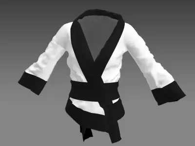 BLOUSE CARD BLACK AND WHITE  3D model