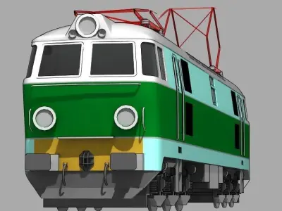 Locomotive Pafawag 201E or ET-22 Low-poly 3D model