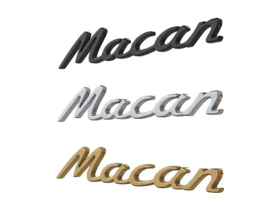 Macan nameplate Porsche  3D print model