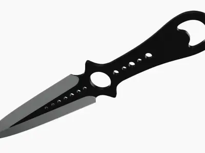 Knife throwing 08 3D model