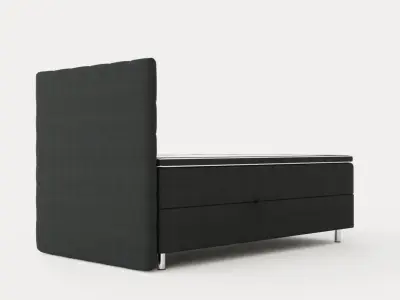 Montana Complete Bed Package 120x200 Dark Gray Low-poly 3D model