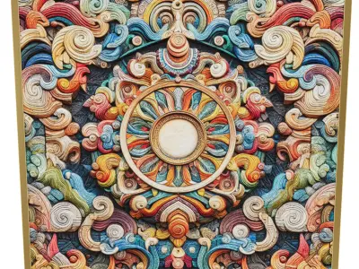 Wall Decoration item 14 Low-poly 3D model