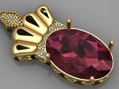 Crown pendant  3D print model