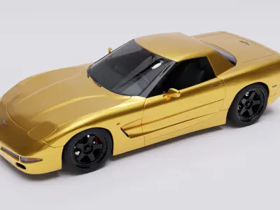 Chevrolet Corvette C5 Z06 -97 Rigged 3D model