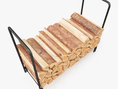 Firewood Rack for Fireplaces 3D model