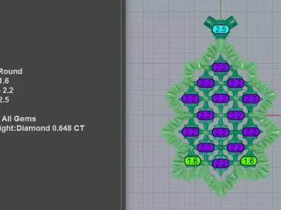 Bold Art Deco Diamond Pendant 3D print model