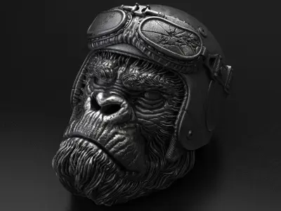 Animal Pendant jewelry biker monkey vol1  3D print model