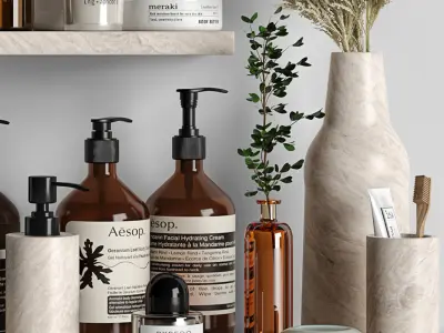 decor set for bathroom 12 3D model