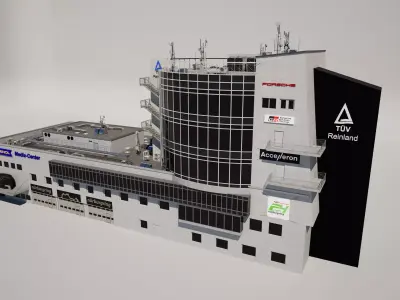 Nurburgring Racetrack Ravenol Media Center  3D model