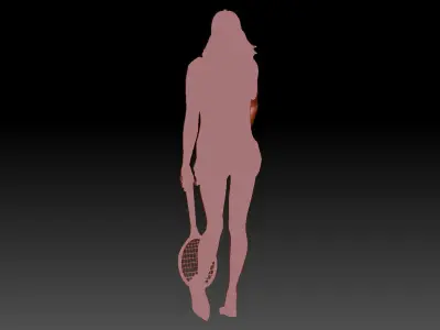 Tennis girl 3D print model