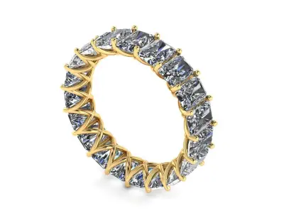 Diamond Eternity Ring 3d model 3D print model  3D print model