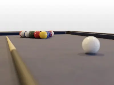 6ft Pool Table Low-poly 3D model