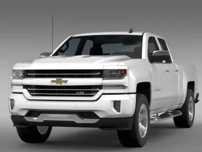 Chevrolet Silverado LTZ Z71 Double Cab GMTK2 St Box 2016 3D model