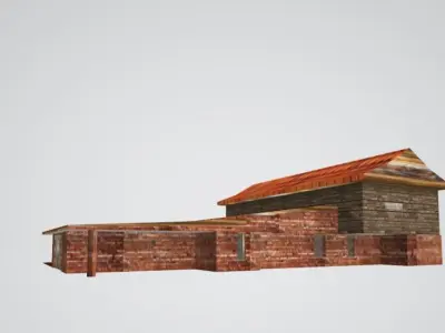 casa  modelada em metros 3D model