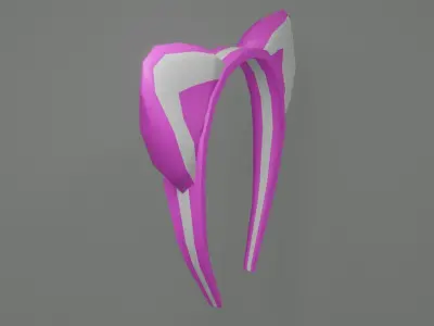 headband with fox ear Free low-poly 3D model